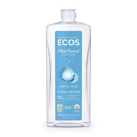 EARTH FRIENDLY PRODUCTS ECOS Free & Clear Scent Liquid Dish Soap 25 oz 9721/6